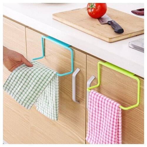1/4 PC Kitchen Organizer Towel Rack Hanging Holder Bathroom Cabinet Cupboard Hanger Shelf For Kitchen Supplies Accessories