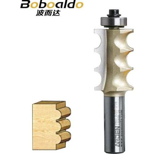 1pcs 1/2 Shank Woodworking Tool Multi Reed Bits Triple Bead Arden Router Bit