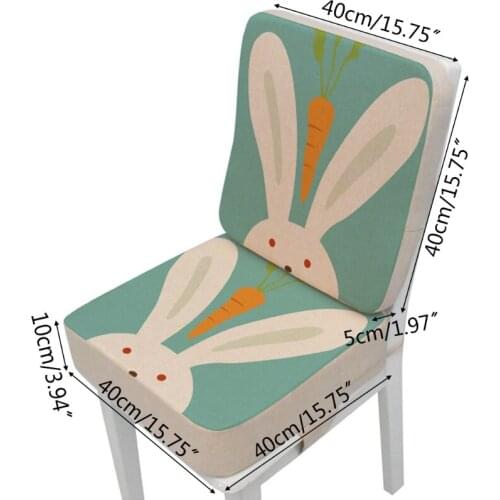 2 Pcs/Set Anti-Skid Cartoon Animal Print Dining Children Cushion Increased Pad Adjustable Removable High Chair Booster Mat 69HE