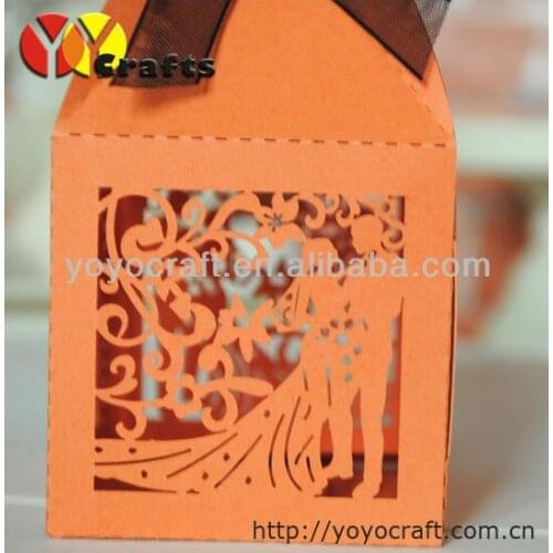 2015 hot sell laser cut wedding favor party candy box for wholesale and retail