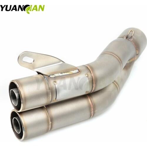 35-51mm Universal Motorcycle Double Exhaust Muffler Pipe For Kawasaki z800 z1000 Yamaha TMAX-500 tmax-530 250 390