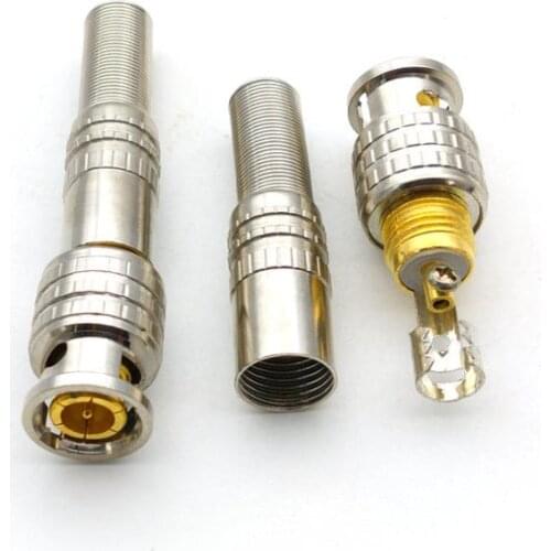 50pcs BNC Male Compression Adapter to Coaxial Video RG59 Cable CCTV camers