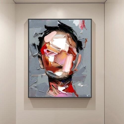 Abstract Painting On Canvas Nordic Girl Face Poster And Print Wall Art Decorative Picture For Modern Living Room Home Decor