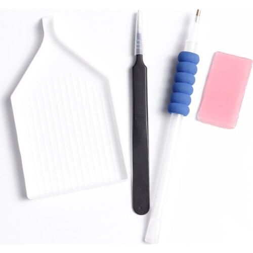 Diamond Painting Accessories Tools Kits Sale Diamond Embroidery Stainless Steel Tweezers Pen Glue Plastic Tray Rhinestones Tools
