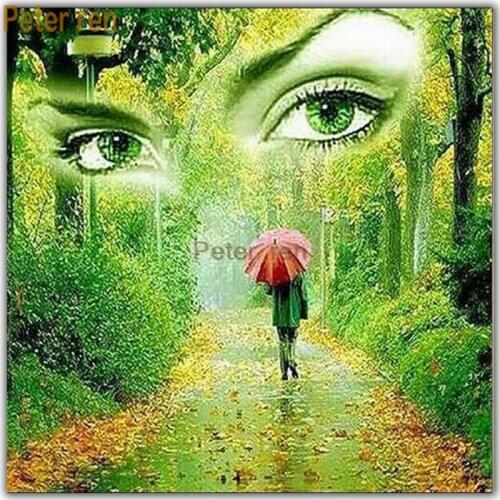 Peter ren Diamond painting cross stitch landscape Full round or square diamond mosaic embroidery home decor Forest beauty face