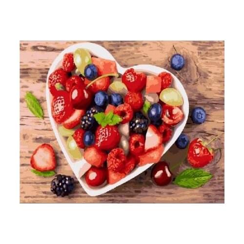 Berry variety landscape painting by numbers diy oil canvas painting wall art coloring by numbers digital painting home decor