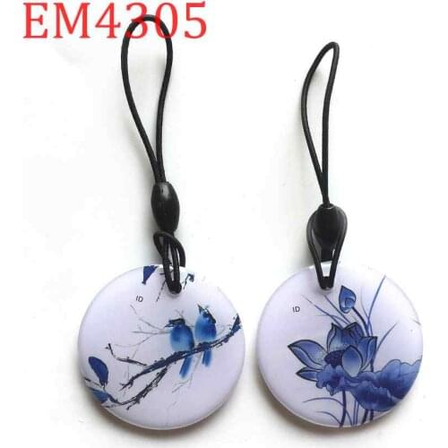 125Khz Rewritable Writable Blank Card Dropping Glue Keyfob RFID Token Tag EM4305 T5577 Waterproof Access Control Card Keychain 1