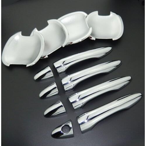 For Kia Sportage R 2010-2015 Chrome Door Handle Covers & Door Bowl Covers Car Styling Decorate 2011 2012 2013 2014