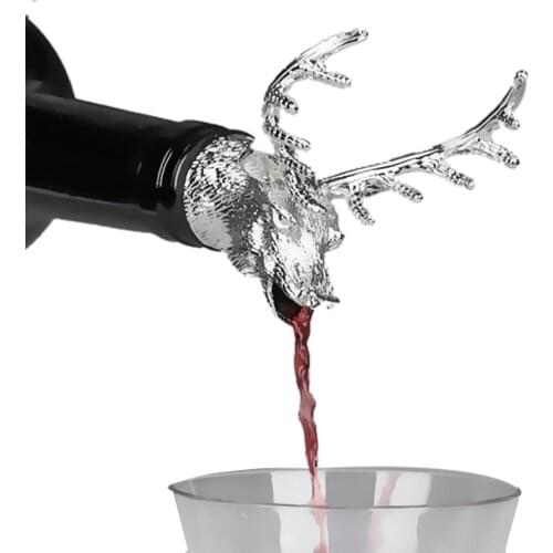 Zinc alloy Bottle Stopper Wine Cork Vacuum Reusable Plug Sealer Red Pourer Wine Cap Pouring Party Gifts