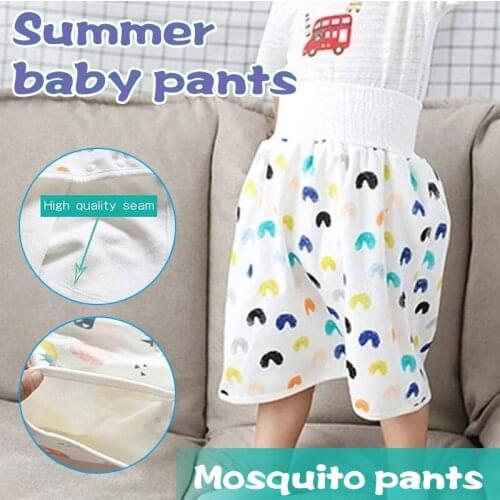 Baby Waterproof Diaper Skirt Pants Shorts Waterproof Baby Diaper Pants Loose Absorbent Shorts Unisex Kids Underwear