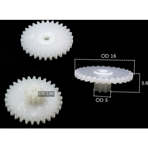0.5M 8T-30T 1.95mm 2MM Plastic double Gear DIY Steering Drone Model Airplane Toy Accessories