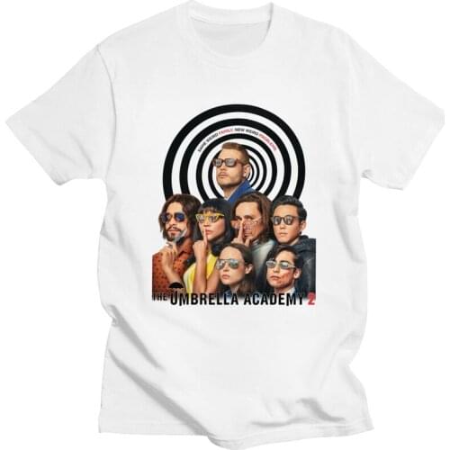 The Umbrella Academy T Shirt Pre-shrunk Cotton Tshirt Unique Tee Short Sleeves Cha-Cha Diego Vanya Luther Klaus T-shirts