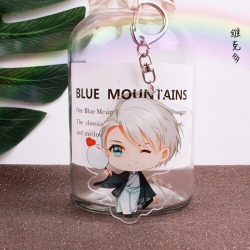 Hot Anime YURI on ICE Keychain Victor Yuri Katsuki Pendant Keyring Cosplay Phone Bag Pendant keychain 2020