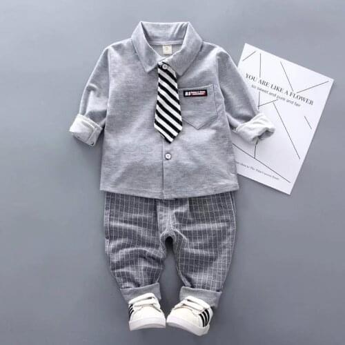 Toddler Clothing Set 2pcs Infant Boys Suits Tracksuits Fashion Cotton Spring Autumn Formal Wear Children Boy Kids Clothes 0-4Y