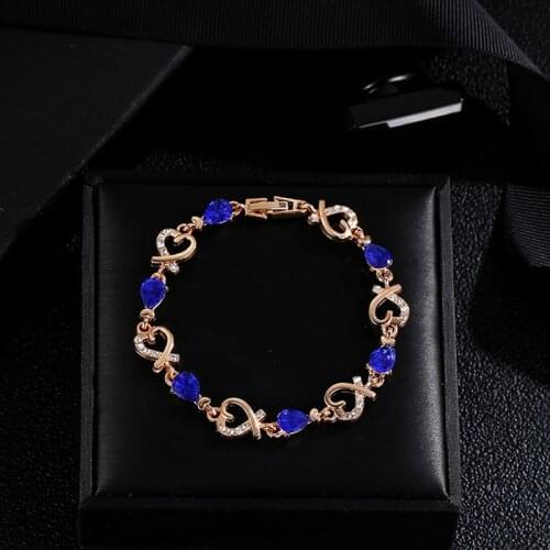 Korean Fashion Diamond Hollow Flowers Chain Heart Bracelets Love Accessories For Women Jewelry Personalized Gift To Girlfriend