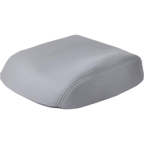 Center Console Cover for 2009-2015 Honda Pilot Armrest Cover Replacement Leather Console Lid, Gray