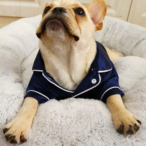 Summer Soft Silk French Bulldog Pajamas Pet Dog Pajama For Small Dogs Puppy Cat Clothes Pets Clothing Sleeping Clothes