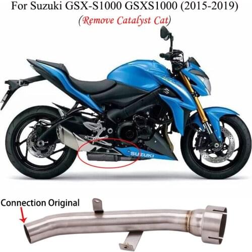 Motorcycle Exhaust System Modified Middle Intermediate Connecting Pipe For Suzuki GSXS1000 GSX-S1000 GSX S1000 2015-2019 Years