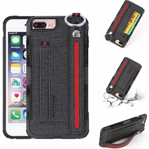 Fashion Canvas fabric Phone case for iPhone 11 12 Pro XS MAX XR PU Leather Card slot Cover for iPhone 8 7 6S Plus With Hang rope