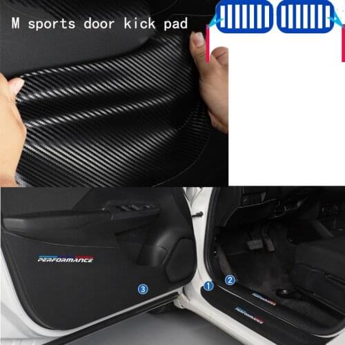 Carbon Fiber Car Interior Door Anti-Kick Pad Sticker Cover For Bmw X1 X2 X3 X4 E84 F48 F49 F36 G01 F25 F26 G02 E83 M Performance