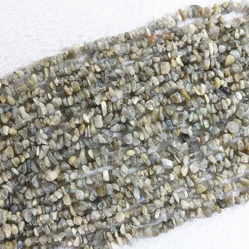 Natural imported labradorite stone 5-7mm Irregular gravel loose beads diy jewelry Necklace bracelet making accessories15" B525