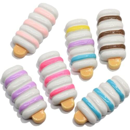 New Arrive Flatback Resin Ice Sweet Embellishments Kawaii Dollhouse Dessert Charms Crafts For Scrapbooking Jewelry Making DIY