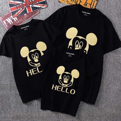Family Matching Clothes Mother Father Daughter Son Kid Tshirt Family Mickey Mouse Clothes Mommy and Me Top