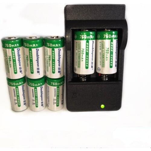 8PCS Original 3.7V 750mAh CR123A 16340 rechargeable battery lithium battery +16340 lithium battery smart charger