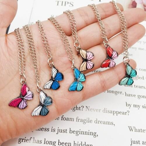 Butterfly Pendant Necklace for Women Girls 2021 Hot sale Pretty Choker Necklace For Beauty Jewelry Gift Wholesale Drop shipping