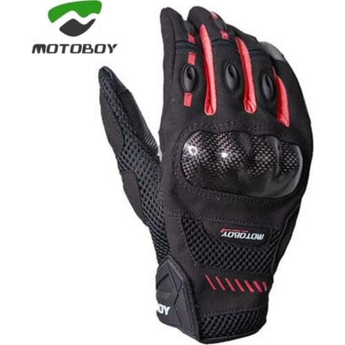 2021 New Motoboy motorcycle riding gloves summer anti-fall breathable carbon fiber winter waterproof Motorbike rider gloves