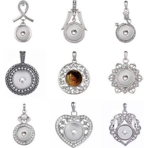 Sublimation blank necklaces pendants button necklace pendant hot transfer printing blank diy consumable 15pieces/lot 9 style