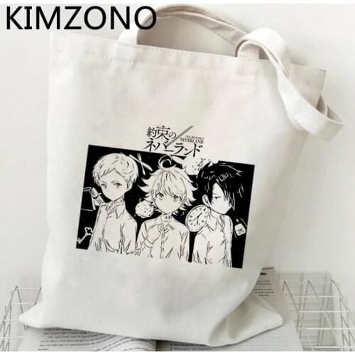 The Promised Neverland shopping bag handbag bolso eco shopper reusable bag sac cabas bolsas reutilizables jute sacolas