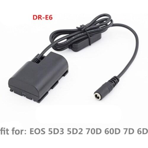 Full Decoding 5D3 5D2 7D 60D 6D 70D External 12V Power Supply LP-E6 EXTERNAL BATTERY ACK-E6