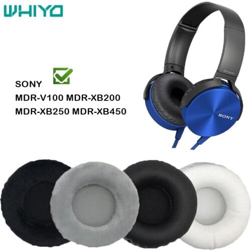 Whiyo 1 Pair of Replacement Earpads for SONY MDR V100 XB200 XB250 XB450 Headphones Headset Sleeve Ear Pad Cushion Cover Cups
