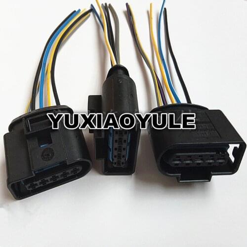 1/2/4/10pcs/lot 5 Pin/Way Mass Air Flow Plug MAF Connector Wire Pigtail For VW Jetta Golf Q7 Touareg Phaeton 1J0 973 999 A