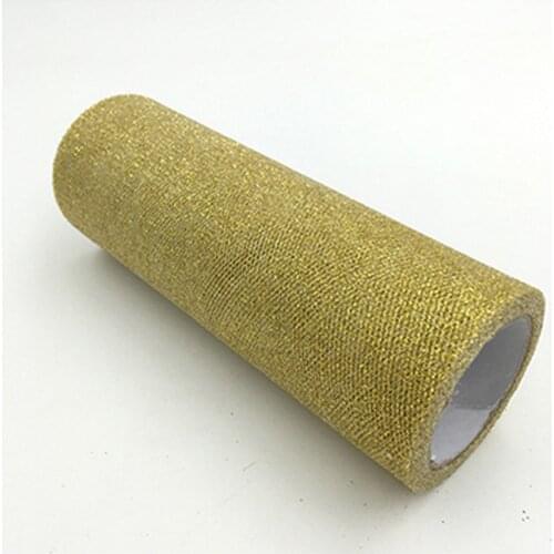 10 Yards 15cm Glitter Sequin Tulle Roll Wedding Decoration Gold Laser Organza Silver Sparkly Glitter Tulle Mesh Party Supplies