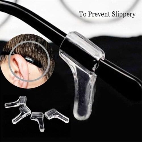 10Pairs Transparent Anti Slip Glasses Clear Silicone Ear Hooks Eyeglasses Grip Soft & Light Eyewear Holder Accessory