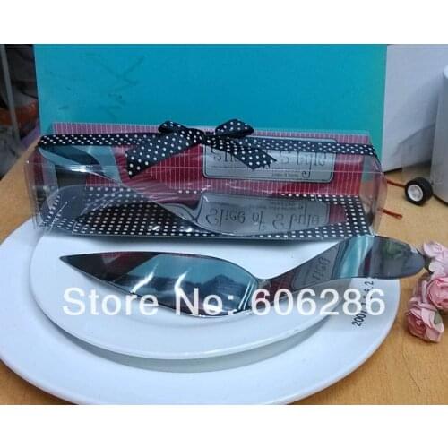 100PCS/LOT Wedding Favors Serve Up Some Style! Stainless Steel High Heel Cake Server Kids Birthday Party Supplies