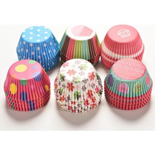 100pcs Stripe Cupcake Paper Cup Greaseproof Cupcake Wrapper Paper Muffin Cupcake Baking Cup Cupcake Liners For Wedding Party