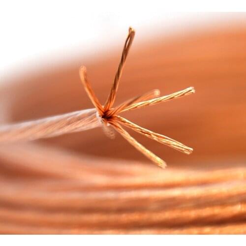 5N OCC copper Stranded Wire 4 square Audio Cable DIY Power speaker cable hifi