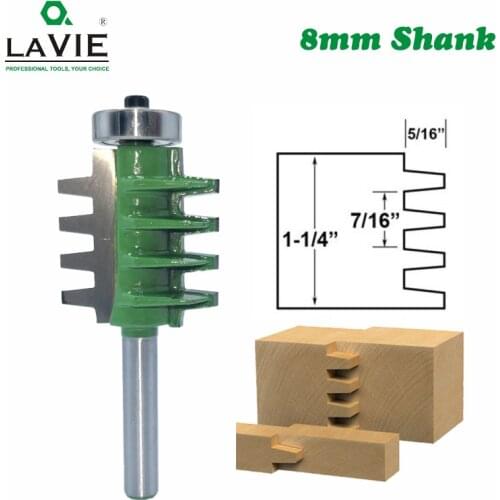 8mm Shank Router Bits Finger Joint Glue Milling Cutter for Wood Tenon Woodwork Cone Tenon Milling Tenoning Machine Tools MC02003