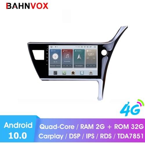 9" android 10.0 RAM2G car gps dvd player for Toyota Corolla RHD 2017 2018 car radio multimedia navigation stereo head unit dsp