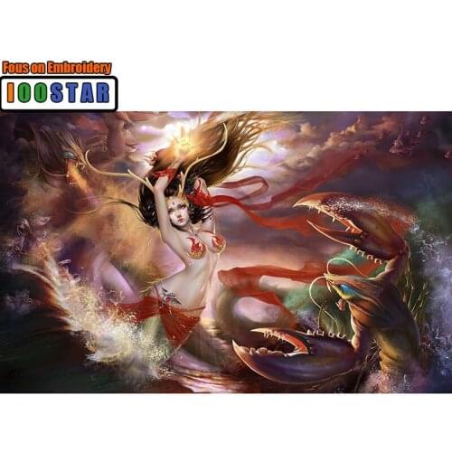Diamond Embroidery 5D DIY Diamond Painting monster and Mermaid Diamond Painting Cross Stitch Rhinestone Mosaic Decoration gift