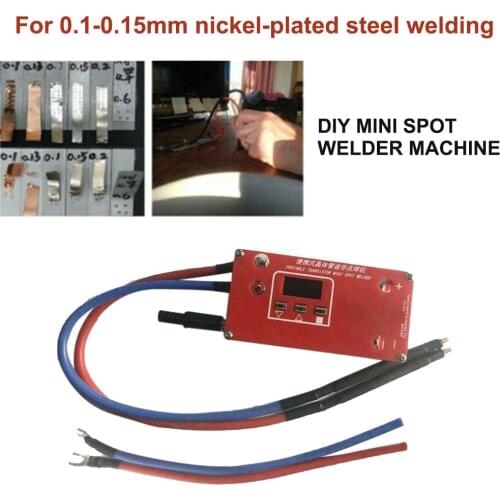 DIY mini spot welding machine portable transistor 18650 lithium battery LCD screen spot welding machine uses 5 300A MOS tubes