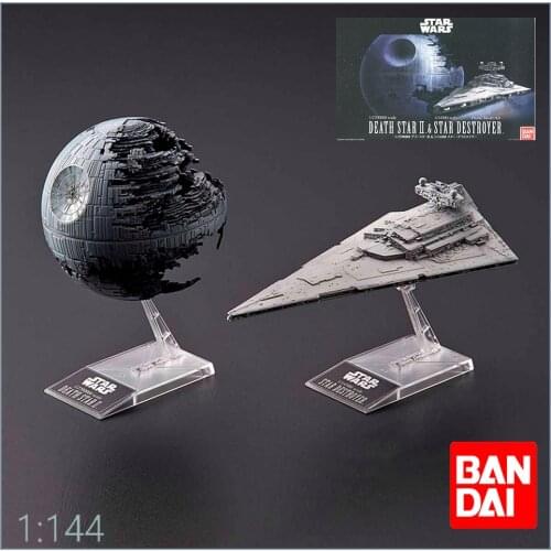 Bandai Star Wars 1/2700000 Death Star II 1/14500 Star Destroyer Anime Figure Assembly Assembling Collection Toys Birthday Gift