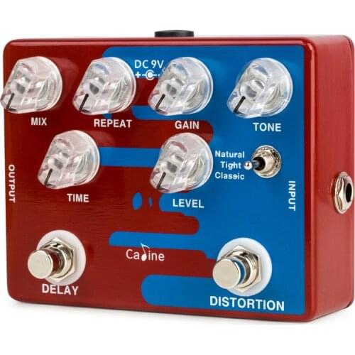 Caline CP-68 Distortion Delay Guitar Effect Pedal Guitar Delay Effect Pedal Classic Mode Multiple Delay Unit Guitar Pedal