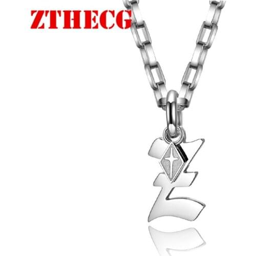 Trendy Cuban Chain Letter Necklace Men High-quality Stainless Steel Initials Name Pendant Necklaces for Men Women Punk Jewelry