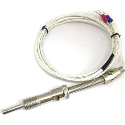Stainless Steel Temperature Sensor M12x1.5mm E K Type WRNT-01/WRET-01 Thermocouple Compression Spring with 0.5-5 Meters Wire