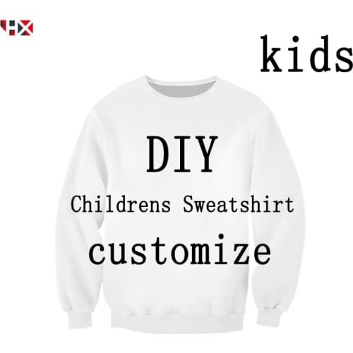 Childrens Sweatshirt Boy Girl 3D Print DIY Personalized Design Kids Image/Photo/Star/Singer/Anime Casual Baby Tracksuit X524