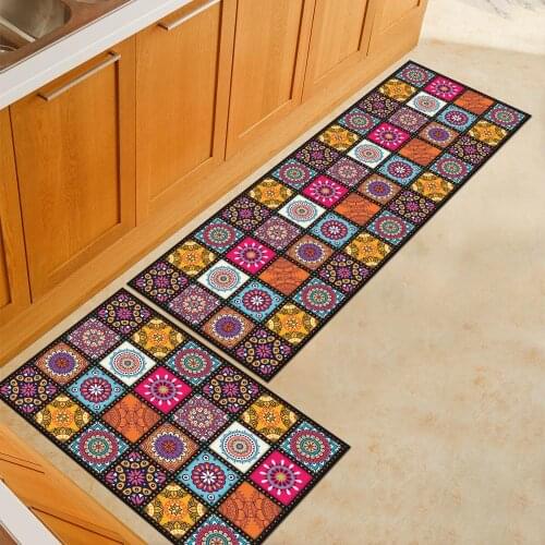 Dropshipping Kitchen Mat Anti-slip Modern Rugs Living Room Bathroom Printed Carpet Doormat Hallway Bath Mat